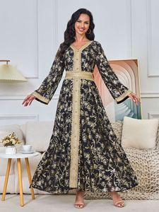 Mode femmes musulmanes <span class=keywords><strong>caftan</strong></span> robes <span class=keywords><strong>or</strong></span> impression estampage <span class=keywords><strong>caftan</strong></span> Abaya Robe arabe dubaï femmes musulmanes <span class=keywords><strong>Caftan</strong></span> Robe avec <span class=keywords><strong>ceinture</strong></span> - Product Image 5