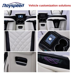 Ghế sofa giường xe hơi cao cấp hai màu da và vải, chống thấm nước, có chức năng xoay ghế dành cho xe Land Cruiser độ. - Product Image 4