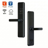 Cerradura Inteligente WiFi de Doble Plataforma Tuya TTlock, Cerradura Biométrica de Aleación de Aluminio con Huella Dactilar, Entrada sin Llave para Airbnb, Hotel, Hogar