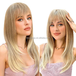 วิกผมสังเคราะห์แบบเต็มศีรษะ รุ่นใหม่ WH28 ปี 2024  แบบมีหน้าม้า<span class=keywords><strong>ซี</strong></span><span class=keywords><strong>ท</strong></span><span class=keywords><strong>รู</strong></span> สีออมเบร น้ำตาล<span class=keywords><strong>ท</strong></span>อง สำหรับผู้หญิง - Product Image 3