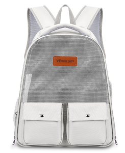 Pet Oxford Breathable <b>Cat</b> <b>Backpack</b> Carrier Solid Purple Mesh Ventilation Zipper Closure Pet Carrier - Product Image 1
