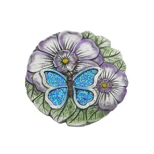 <span class=keywords><strong>Vendita</strong></span> calda All'aperto Cemento Decorazione del <span class=keywords><strong>Giardino</strong></span> Stepping Stones Con Farfalla & il Fiore - Product Image 1