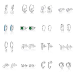 Mode boucle d'oreille pavoi 14k or plaqué cubique zircone bijoux hoop manchette boucles d'oreilles - Product Image 3