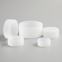 Pot rond à onguent en plastique blanc, pot de gel pour cheveux, emballage cosmétique, vente en gros, 10g 20g 30g 1oz 50g 100g