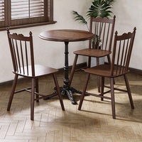Meubles de restaurant de style vintage, ensemble table et chaises en bois massif pour la restauration, bistro, café, chaises et tables en bois pour salle à manger
