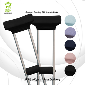 Almohadillas de Muleta con textura de gofre de seda refrescante hechas a pedido, núcleo hipoalergénico que protege la piel sensible, soporte absorbente de golpes - Product Image 1