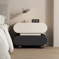 Meja Samping Tempat Tidur Kayu Solid Italia Modern Minimalis Gaya Abad Pertengahan Lemari Penyimpanan Kamar Tidur Baru Tanpa Instalasi untuk Penggunaan Apartemen