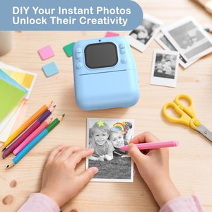 Cámara de Impresión Instantánea para Niños, Video HD 1080P, Incluye Tarjeta SD de 32 GB, <span class=keywords><strong>4</strong></span> Rollos de Papel, Regalo de Navidad o Cumpleaños para Niñas y Niños de 3 a 12 Años - Product Image 1