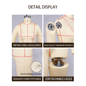Manichino Femminile Saiwei Mezzo Busto in Schiuma per Drappeggio e Creazione Modelli, Espositore per Abbigliamento - Oltre 100.000 Unità Vendute - Product Image 5