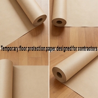 Papier Kraft de Protection de Sol Robuste, Imperméable et Anti-Poussière pour la Construction, la Rénovation et la Décoration Intérieure, Couverture de Chantier