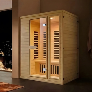Sauna intérieur pour <span class=keywords><strong>3</strong></span> personnes Design moderne spectre complet infrarouge médical faible force électromotrice - Product Image 3