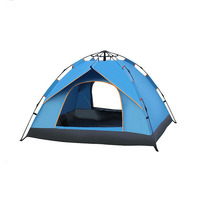 Tente de camping familiale portable automatique en nylon imperméable légère quatre saisons, 3 kg, pour la randonnée en plein air