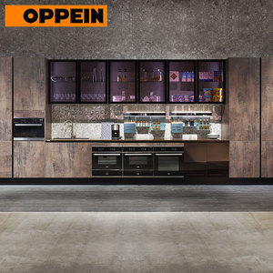 OPPEIN Alibaba estilo Industrial moderno <span class=keywords><strong>I</strong></span> forma pequeño total armarios de cocina - Product Image 1
