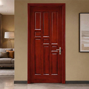 Puerta interior principal de madera moderna GA-07S Classic de tamaño personalizado, multipanel, con núcleo sólido de madera noble. - Product Image 1