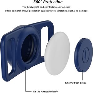Étui pour Apple <span class=keywords><strong>AirTag</strong></span>, Housse de protection en silicone étanche pour collier d'animal de compagnie, support de suivi anti-perte pour <span class=keywords><strong>AirTag</strong></span> 2 - Product Image 3
