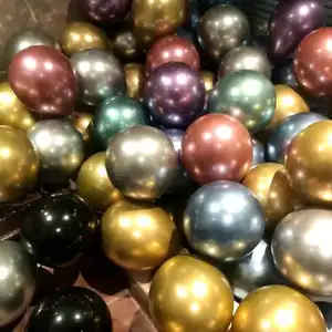 بالون لاتكس معدني, بالونات من معدن الكروم السميك ، لوازم حفلات الزفاف وعيد الميلاد