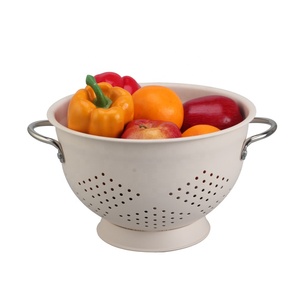 Metal <b>Colander</b> 5 Quart Powder Coated Self-draining Metal <b>Strainer</b> with Base - Product Image 6