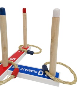 Wooden Ring Toss <strong>Game</strong> <strong>Hook</strong> Throwing <strong>Game</strong> Indoor Outdoor Backyard Party Ring Toss <strong>Game</strong> - Product Image 3