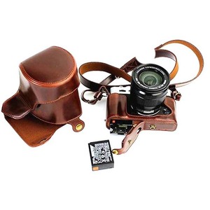 Leather Camera Case For Fujifilm X T20 X T30 Mirrorless Camera With <b>Adjustable</b> <b>Strap</b> Compact Design Protective Cover - Product Image 3