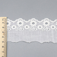 Usine en gros oeillet 5cm 100% coton couture personnalisé dentelle garniture à la main dentelle bordure pour robe