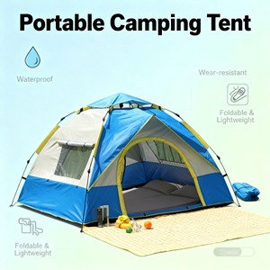 Carpa Oxford Personalizada de Verano, Portátil, Tipo Armazón Recto, Camuflaje, de Una Sola Capa, Automática, Desplegable, para Cuatro Estaciones, de Una Habitación, 2-3/3-4 Personas - Product Image 3