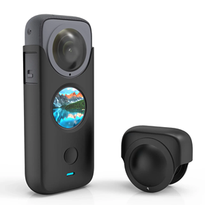 Nouveau boîtier de protection en silicone anti-poussière pour corps de caméra panoramique avec capuchon d'objectif Kit souple anti-chute pour <span class=keywords><strong>Insta360</strong></span> <span class=keywords><strong>One</strong></span> <span class=keywords><strong>X2</strong></span> - Product Image 1