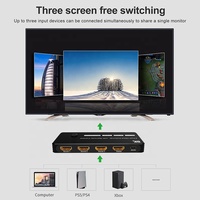 Commutateur HDMI Xput 3x1 3 entrées 1 sortie 8K avec télécommande IR pour HDTV, moniteur, console de jeu, commutation de signal