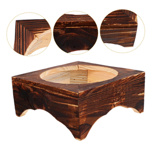 Pot en <span class=keywords><strong>argile</strong></span> de <span class=keywords><strong>pierre</strong></span> avec support de pot de cadre en bois, support de bol en <span class=keywords><strong>pierre</strong></span> de faïence, support de pot en bois antidérapant, support de bol en <span class=keywords><strong>pierre</strong></span> - Product Image 5
