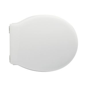 Asiento de inodoro para Alice, forma corta, blanco, 50,5 cm de largo, 37,5 cm de ancho - Product Image 1