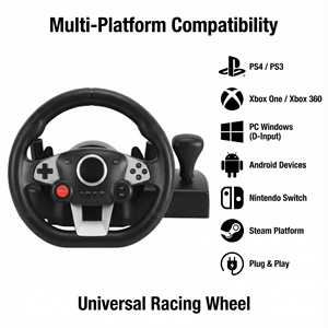 พวงมาลัยเกมมิ่ง YJT-4SW2004 สำหรับ PS4 รุ่น Volante Para 7-in-1 สำหรับ<span class=keywords><strong>คอม</strong></span>พิวเตอร์ แข่งรถ สีดำ แบบมีสาย พร้อมขาตั้งสำหรับเล่นเกมขับรถ - Product Image 6