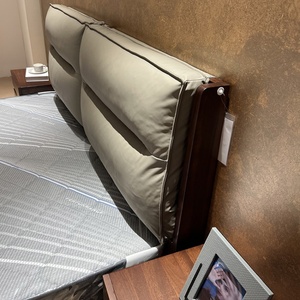 Lits doubles et lits king en bois massif de style moderne avec dossier souple fabriqués à la main pour la maison, meubles muraux, chambre à coucher - Product Image 6