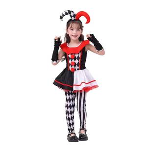 Costume de clown caméléon pour fille HP Kids Halloween, 100% polyester, parfait pour les jeux de rôle, les fêtes costumées et les mascarades - Product Image 6
