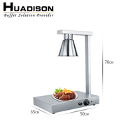 Huadison Autres fournitures d'hôtel et de restaurant Chauffe-isolation 4 ampoules de réservoir Station de buffet Sculpture Lumière Chauffe-plats avec lampe