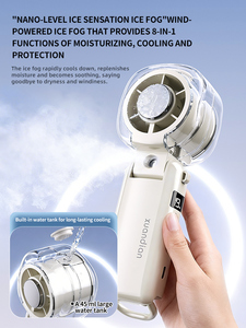 Mini <span class=keywords><strong>ventilateur</strong></span> rechargeable par USB, haute vitesse, 3000 mAh, pliable, <span class=keywords><strong>ventilateur</strong></span> portable turbo <span class=keywords><strong>avec</strong></span> refroidissement par glace - Product Image 1