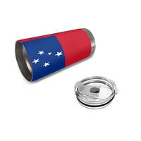 Gobelet isotherme en acier inoxydable de 20 oz avec drapeau national de Samoa imprimé sur mesure, tasse réutilisable isolée pour la maison, le bureau et la salle de sport