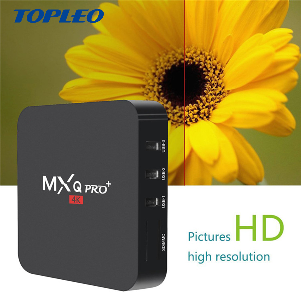 Prix bas bonne performance MXQ PRO 2G RAM 16G ROM android 7.1 ott tv box firmware 4 k upscaling tv décodeur