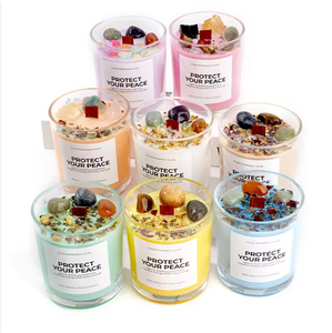 Cire à brûler à combustion lente dans un pot décoratif en étain, infusée aux parfums de lavande et de <span class=keywords><strong>sauge</strong></span> pour purifier l'air et apaiser l'esprit - Product Image 5
