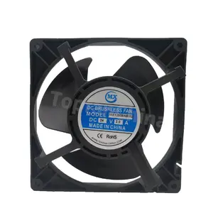 Dc 12 volt Fridge cooling fan 125*125*38mm 125mm industrial dc speed control ventilation exhaust 12537JE fans for Evaporator