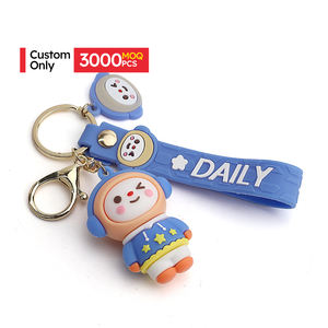 Llaveros Promocionales Personalizados de PVC 3D, Regalos Empresariales, Llaveros de Goma con Personajes de Dibujos Animados, Colgantes para Bolsos, Llaveros 3D, MOQ 3000 Piezas - Product Image 1