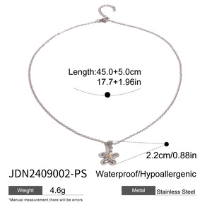 Collar <span class=keywords><strong>de</strong></span> Cadena <span class=keywords><strong>de</strong></span> Serpiente <span class=keywords><strong>de</strong></span> <span class=keywords><strong>Acero</strong></span> <span class=keywords><strong>Inoxidable</strong></span> Plateado para Mujer <span class=keywords><strong>HOYA</strong></span>, Chapado en Oro, con Flor <span class=keywords><strong>de</strong></span> Margarita y Mariposa, Estilo Bohemio, Regalo <span class=keywords><strong>de</strong></span> Boda, Budismo - Product Image 5