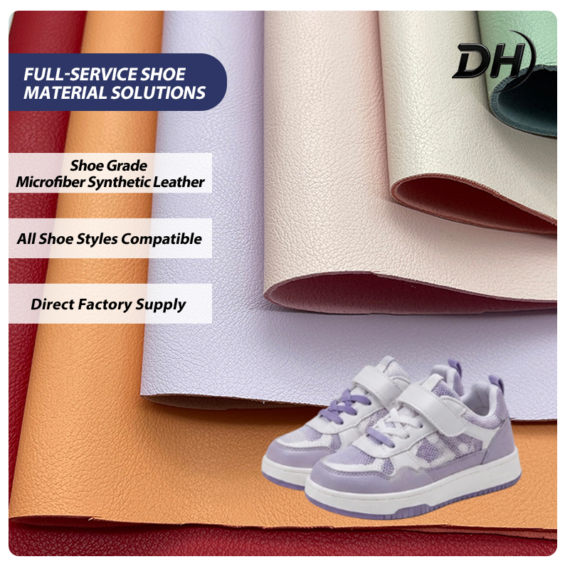 OEM/ ODM Synthetic Leather Fabric Microfiber Artificial Leather for Sport Running Shoe Upper