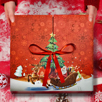 Boîte Calendrier de l'Avent Pliable Rouge 24 Jours Compte à Rebours Boîte Mystère Emballage Rigide en Carton Vente en Gros Fabricant