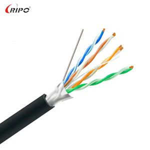 Câble réseau étanche extérieur CAT5e FTP en gros direct d'usine conducteur en cuivre câble FTP PVC de haute qualité pour une utilisation en réseau - Product Image 1