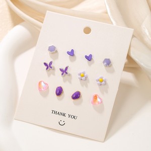 Fashion <b>Stud</b> <b>Earrings</b> Set <b>Crystal</b> Claw Setting Flower Shape Gift Jewelry Made In China - Product Image 2