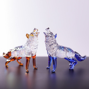 Petits Ornements en Verre en Gros, Vente Chaude, Cadeaux Populaires, Animaux, <span class=keywords><strong>Loup</strong></span> en Cristal pour Souvenirs et Artisanat - Product Image 5