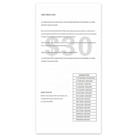 Boletos de Lotería con Número de la Suerte Personalizados ODM OEM, Impresión Digital con Barniz Holográfico Brillante, Cartón Dúplex