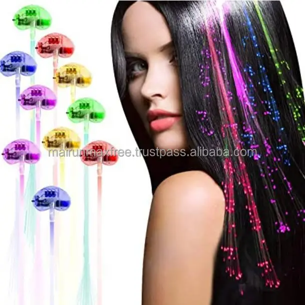 Feest Multicolor Flash Haarspeldjes Vlecht Led Glasvezel Lichtgevende Haarclip Muziek Bar Dansende Ster Haarspelden