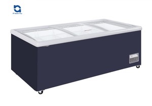 Congélateur de supermarché de congélateur d'affichage d'île de porte en verre pour les aliments surgelés - Product Image 6