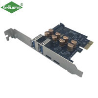 New G-karve Powered High-Speed Expansion Card with Fan for Desktop Computer Type-C + USB-A 3.0 PCI-E Graphics Card Interface