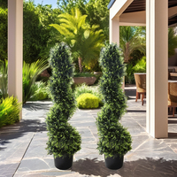 Vente en gros de feuilles artificielles de grande taille populaires bonsaï arbre topiaire de pin en spirale de grande taille pour la décoration intérieure et extérieure